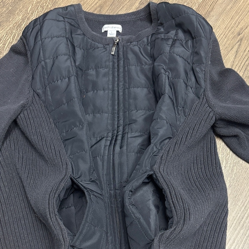 Croft & Barrow Women's Size L Black Quilted&Side Ribbed Puffer Jacket, ExclntCdt - Picture 8 of 9